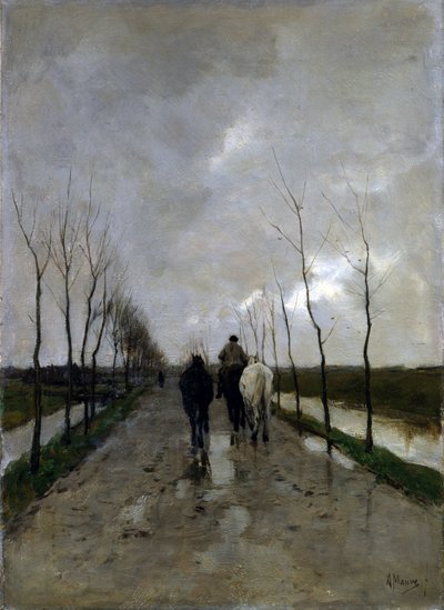 Eine niederländische Straße von Anton Mauve